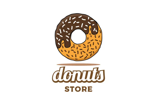 Simple Minimaliste Donuts Boulangerie Restaurant Café Restauration Snack Store Shop — Image vectorielle