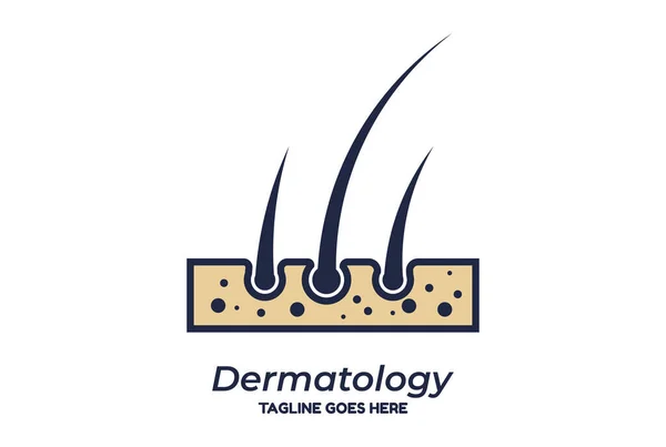 Peau Moderne Avec Cheveux Pour Dermatologie Médecin Clinique Soins Consultation — Image vectorielle