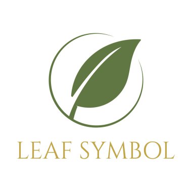 Basit Minimalist Bitki Yaprağı Doğa Bahçesi Çevre Simgesi Tasarım Vektörü