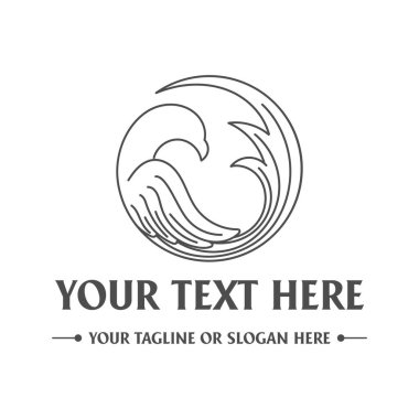 Yuvarlak Yuvarlak Yuvarlak Kartal Şahin Kuş Simgesi Çizim Vektörü