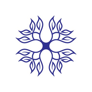 Natural Wellness Herb Star Leaf Leaves Flower Floral Illustration Design Vector