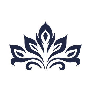 Simple Minimalist Peacock Tail Ornament Decoration Leaf Flower Illustration Design Vector