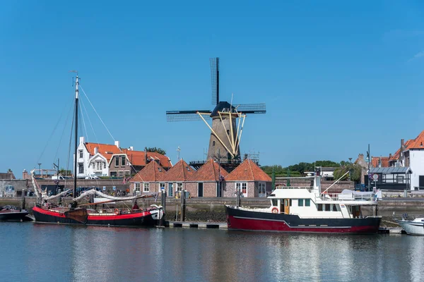 Windmühle Den Haas West Havendijk Zierikzee Der Provinz Zeeland Den — Stockfoto