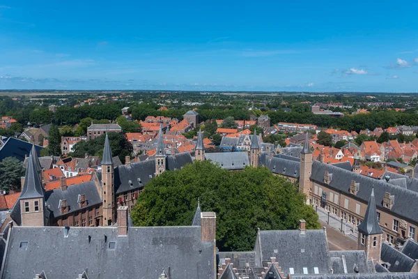 Kilátás Lange Jan Toronyból Middelburg Történelmi Óvárosába Zeeland Tartomány Hollandiában — Stock Fotó