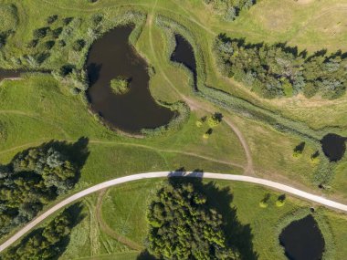 Heerhugowaard 'da Van Luna ile hava manzarası. Hollanda 'nın Kuzey Hollanda Eyaleti