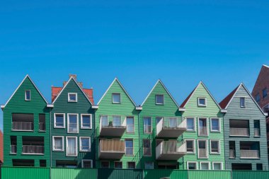 Zaandam şehir merkezindeki Smidspad 'da modern mimari. Hollanda 'nın Kuzey Hollanda Eyaleti