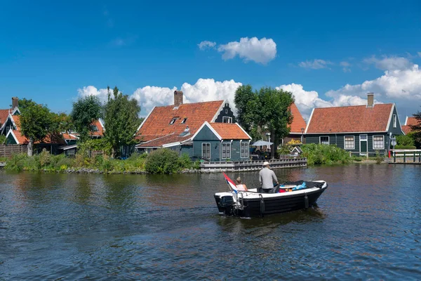 Сайт Річкою Заан Районі Заандам Калферпольдер Провінція Північна Голландія Нідерланди — стокове фото