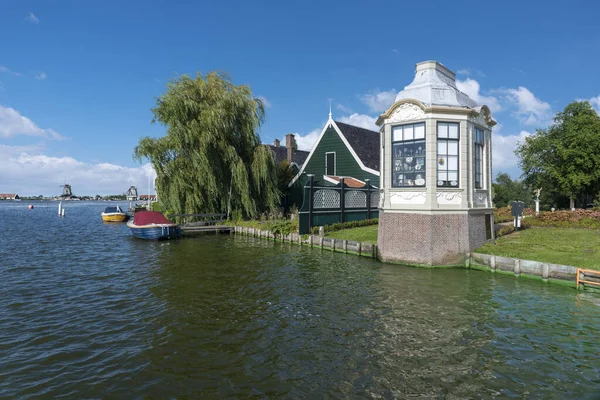 Zaan Nehrindeki Pavilion Zaanse Schans Açık Hava Müzesinde Hollanda Nın — Stok fotoğraf