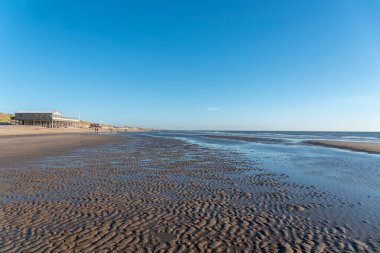 Okul plajı, Camperduin. Hollanda 'nın Kuzey Hollanda Eyaleti