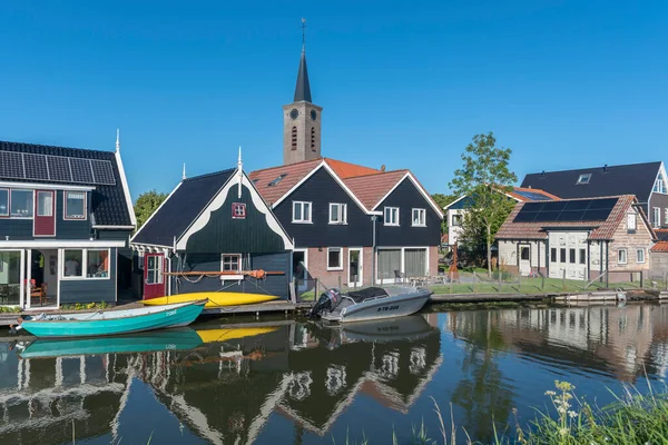 Вид Шермердейка Село Урсем Провінція Північна Голландія Нідерланди — стокове фото
