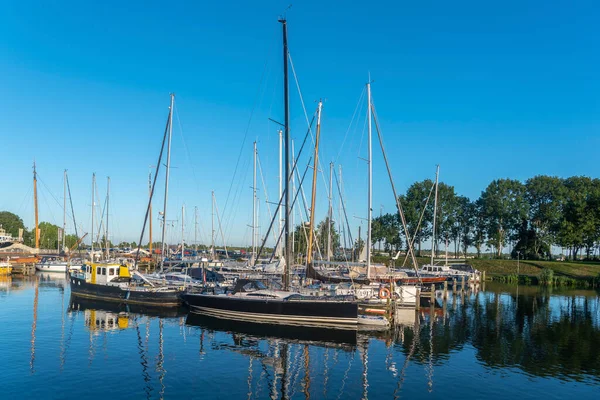 Stock image Sailing yachts in Krabbershaven in Enkhuizen. Province of North Holland in the Netherlands