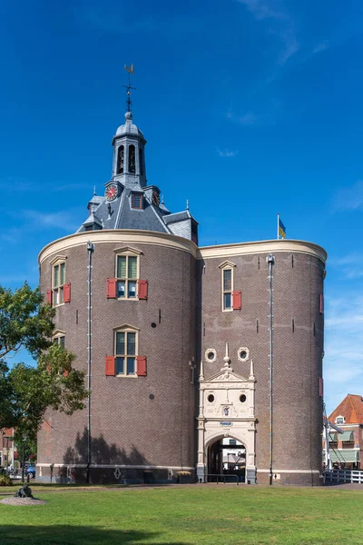 Defense Tower Dromedaris Enkhuizen Egykori Városfalának Részeként Észak Hollandia Tartomány — Stock Fotó