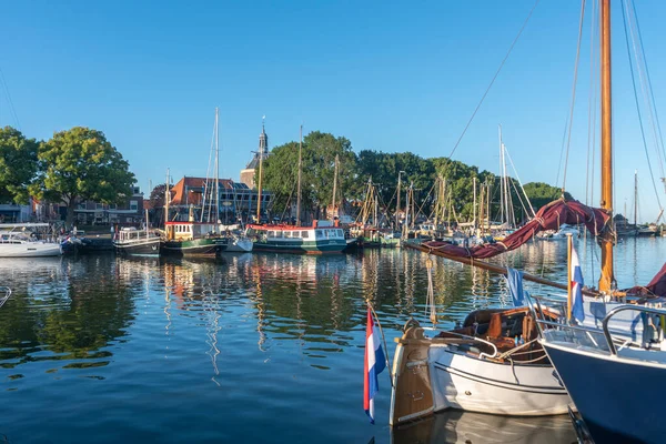 Barche Vela Barche Nel Buitenhaven Enkhuizen Provincia Dell Olanda Settentrionale — Foto Stock