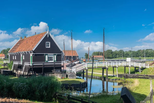 Kom Samen Met Historische Vissershuisjes Het Zuiderzeemuseum Enkhuizen Provincie Noord — Stockfoto