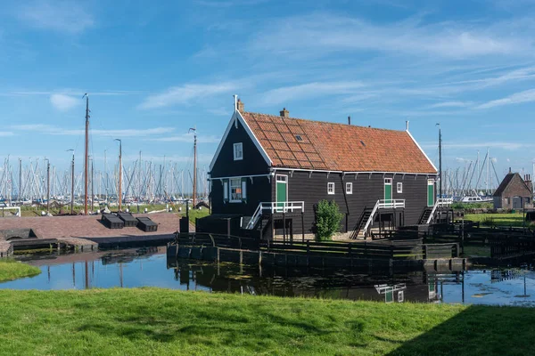 Zuiderzeemuseum Daki Tarihi Balıkçıların Evleriyle Uyumlu Hollanda Nın Kuzey Hollanda — Stok fotoğraf