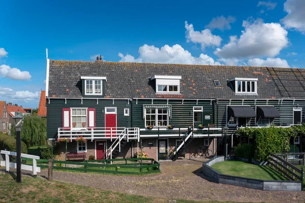 Characteristic residential house at the Havenbuurt on the island of Marken. Province of North Holland in the Netherlands