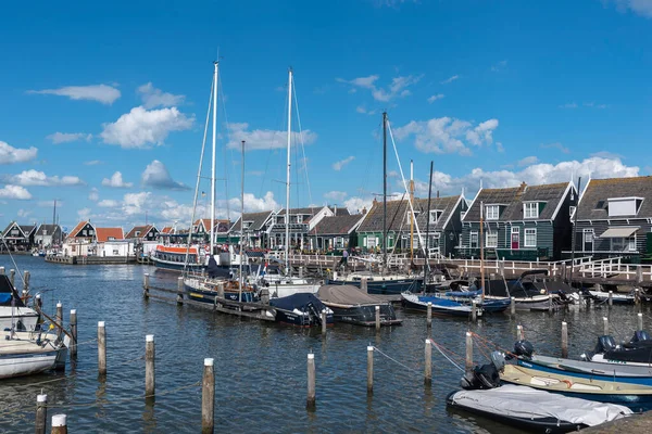 Historyczny Widok Wieś Havenbuurt Wyspie Marken Prowincja Holandia Północna Holandii — Zdjęcie stockowe