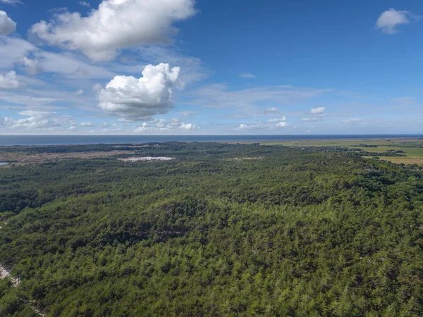 Letecký Pohled Výhledem Přírodní Rezervaci Schoorlser Dunes Schoorl Provincie Severní — Stock fotografie
