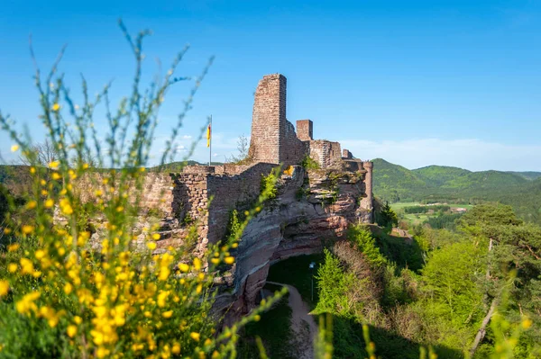 Altdahn Castle Massif Here View Grafendahn Castle Ruins Altdahn Castle — Stock Photo, Image