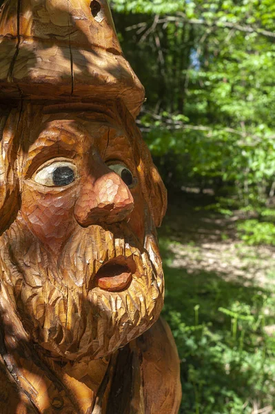 stock image Sculpture on the Forest Ghost Walk in Oberotterbach. Region Palatinate Federal State of Rhineland-Palatinate in GermanyGeister-Weg