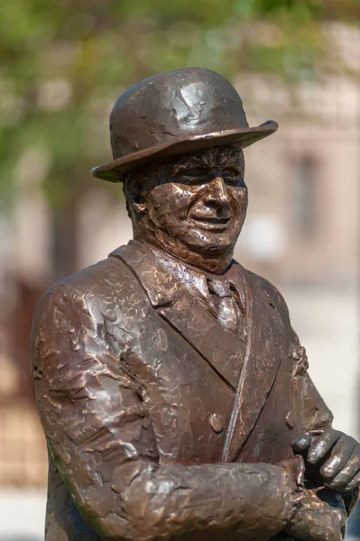 Portrait Detail Bronze Sculpture Ettore Bugatti Molsheim Bas Rhin Department — Stock Photo, Image