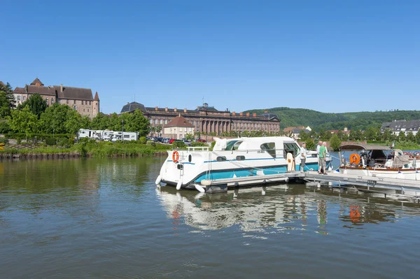Saverne Francia Maggio 2022 Houseboat Rhine Marne Canal Saverne Sullo Immagine Stock
