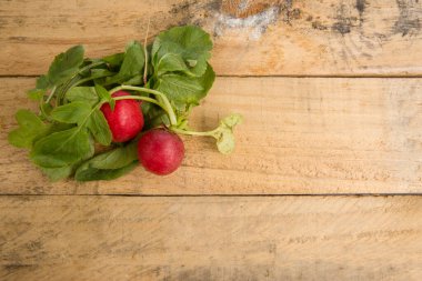 Tahta masada izole edilmiş turplar.