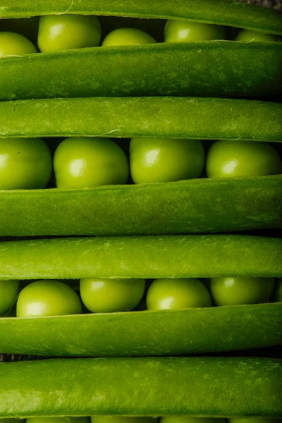 Macro Detail Fresh Peas Shot — Stock Photo, Image