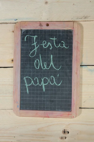 Tableau Avec Lettrage Fête Des Pères Festa Del Papa — Photo