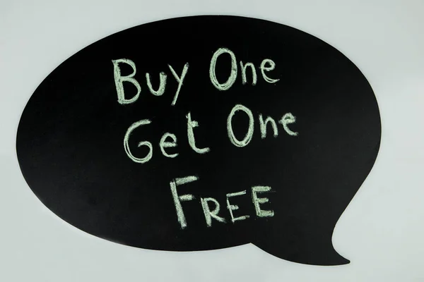 Chalkboard with the inscription \'buy one get one free\'