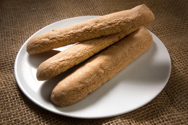 Włoski Tradycyjny Chleb Talerzu — Zdjęcie stockowe