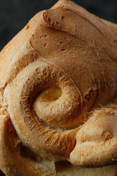 Makrodetail Eines Brotstücks — Stockfoto