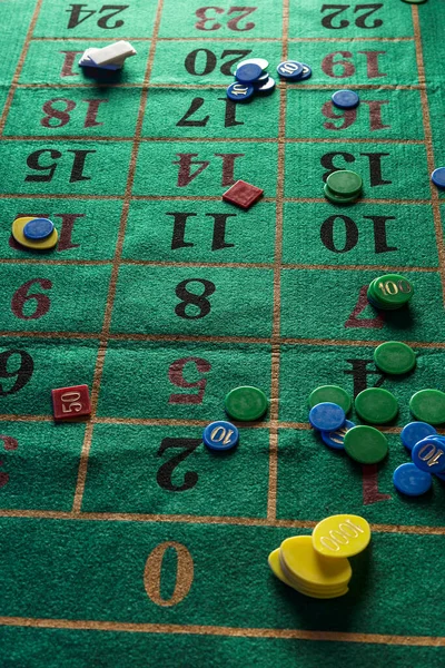 Draufsicht Auf Einen Roulette Spieltisch — Stockfoto