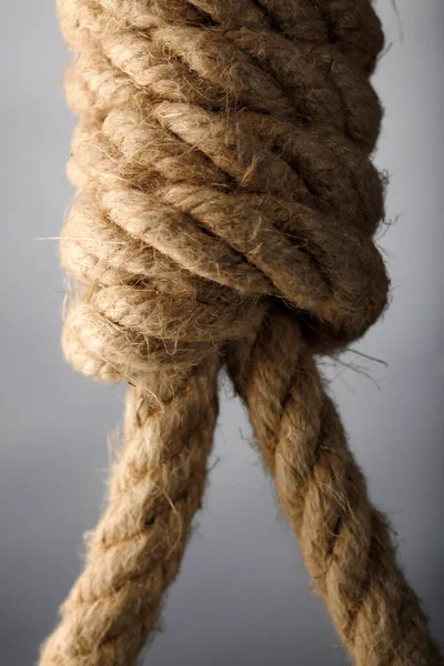 Мотузка Повішення Ізольована Нейтральному Фоні — стокове фото