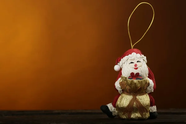 Weihnachtsmann Spielzeug Auf Schwarzem Hintergrund — Stockfoto