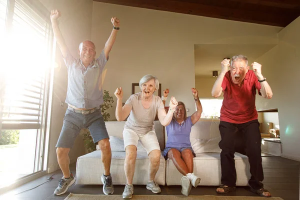 Gruppe Glücklicher Senioren — Stockfoto