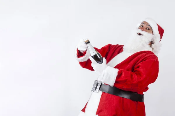 Papai Noel Isolado Sobre Fundo Branco — Fotografia de Stock