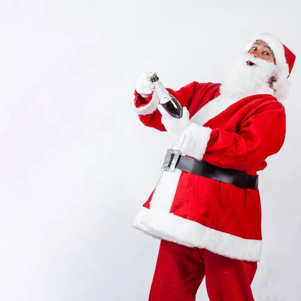 Santa Claus Izolované Bílém Pozadí — Stock fotografie