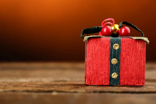 Cajas Regalo Navidad Campana Roja —  Fotos de Stock