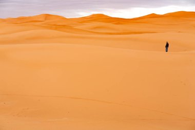 Sahara çölünde kum tepeleri
