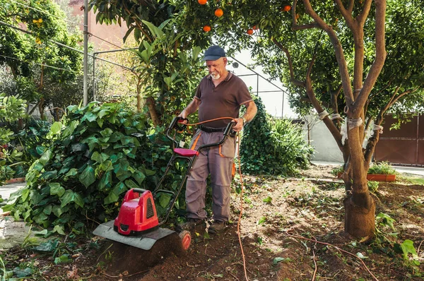 Man Working Garden — Stock Photo, Image