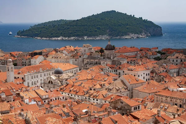 Dubrovnik Cidade Beira Mar Croácia Tiro Cima — Fotografia de Stock
