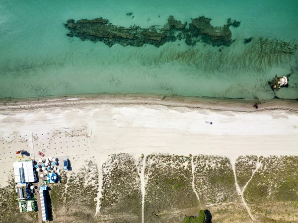 Letecký Výhled Krásnou Pláž Moře — Stock fotografie