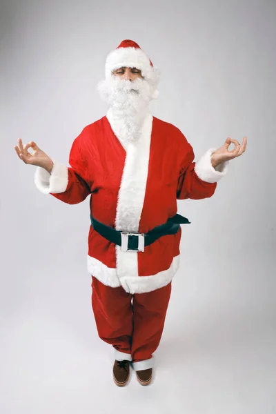 Santa Claus Izolované Bílém Pozadí — Stock fotografie