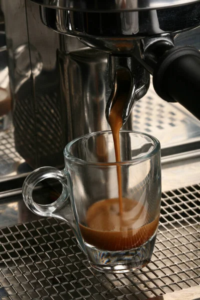 Detalhe Perto Preparação Café — Fotografia de Stock