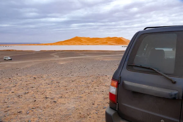 Excursion Road Vehicle Moroccan Desert — Stock Photo, Image