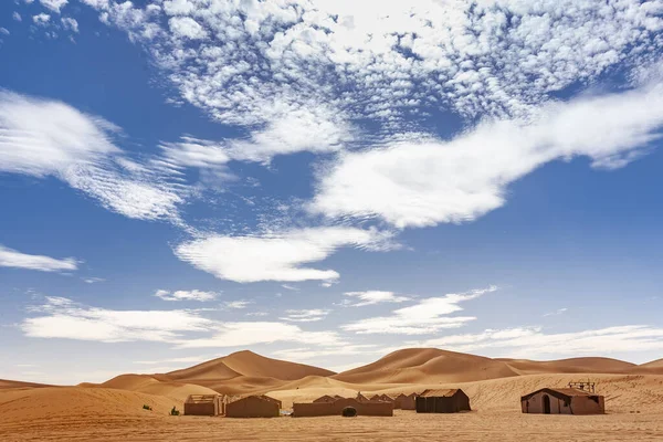 Desert Landscape Morocco Precarious Housing — Stock Photo, Image