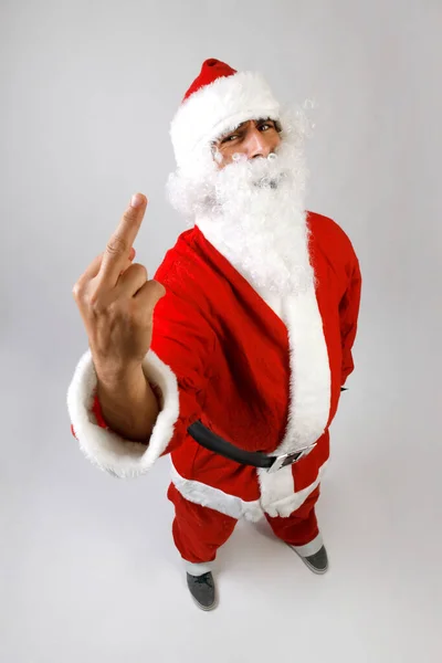 Santa Claus Izolowany Białym Tle — Zdjęcie stockowe
