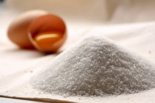 Ein Haufen Zucker Mit Einem — Stockfoto