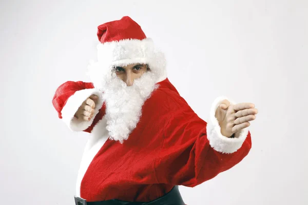 Weihnachtsmann Isoliert Auf Weißem Hintergrund — Stockfoto